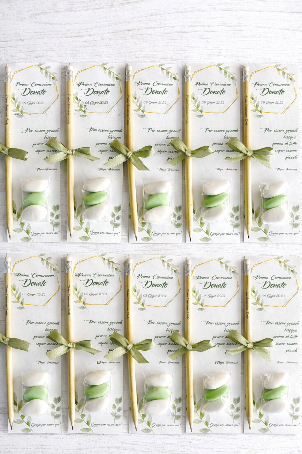 Segnalibro con Matita personalizzabile per Nascita, Battesimo,Compleanno Segnaposto eventi