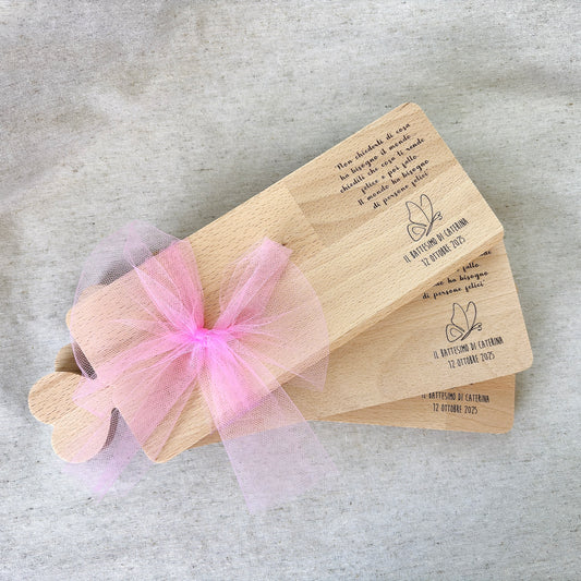 Baptism Favor Beech Wood Cutting Board with Personalized Engraving on the Little Prince Theme