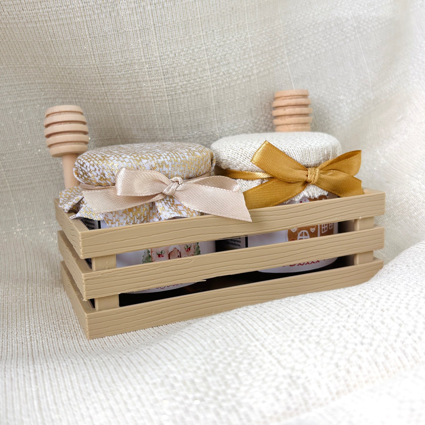 Wedding Favor Jar of artisanal wildflower honey 50 gr-140gr-250 gr, gold and pink color, customizable label