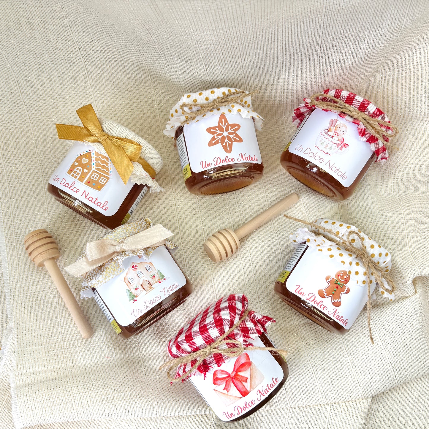 Wedding Favor Jar of artisanal wildflower honey 50 gr-140gr-250 gr, gold and pink color, customizable label