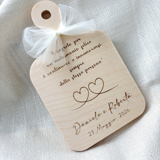 Baptism Favor Beech Wood Cutting Board with Personalized Engraving on the Little Prince Theme