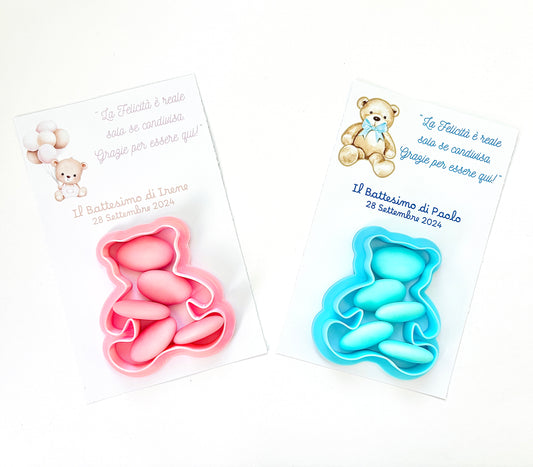 Emporte-pièce ours, découpeur, marque-place personnalisable baptême naissance anniversaire faveur