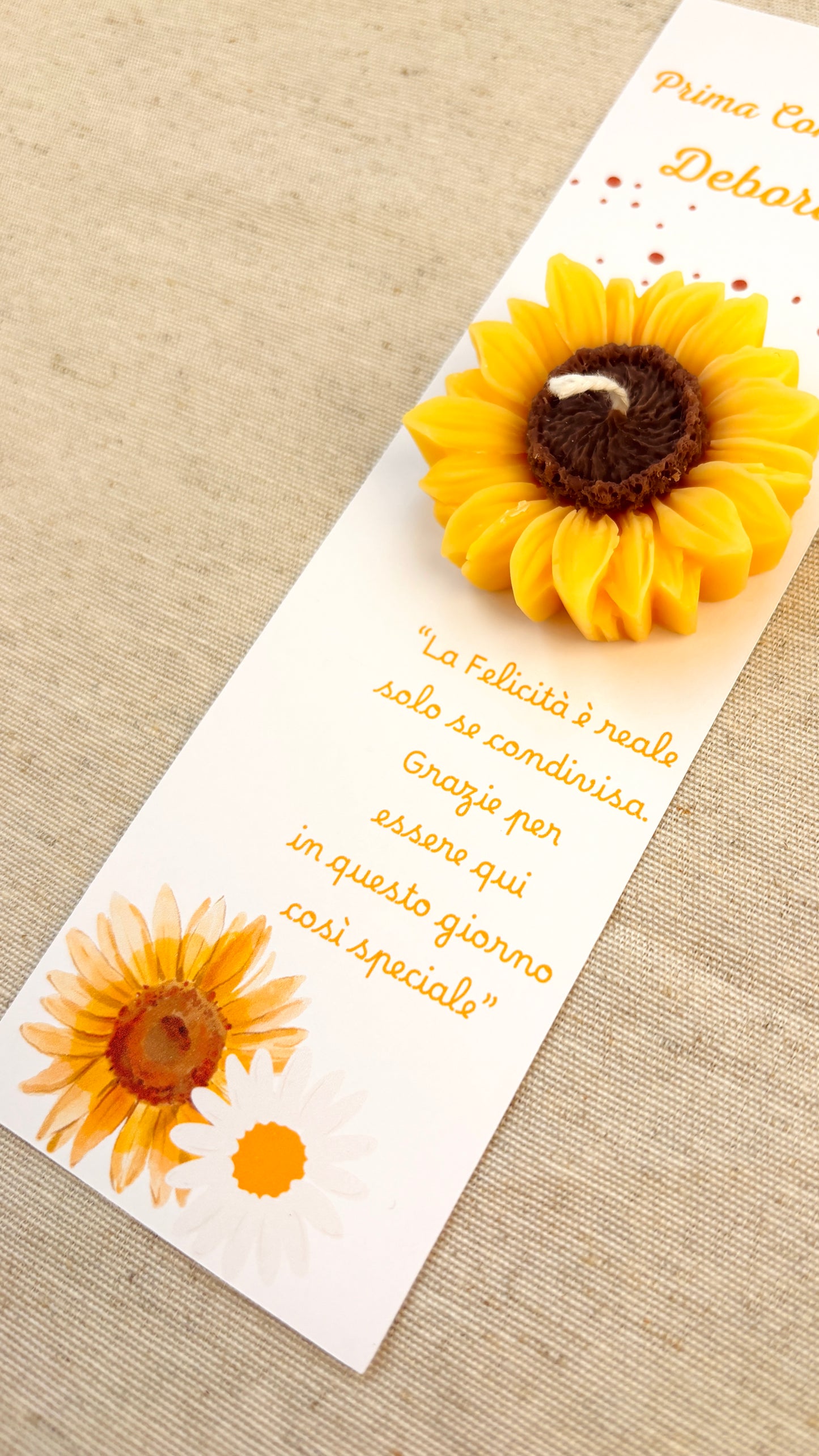 Baptism favor with natural wooden pencil, personalized engraving