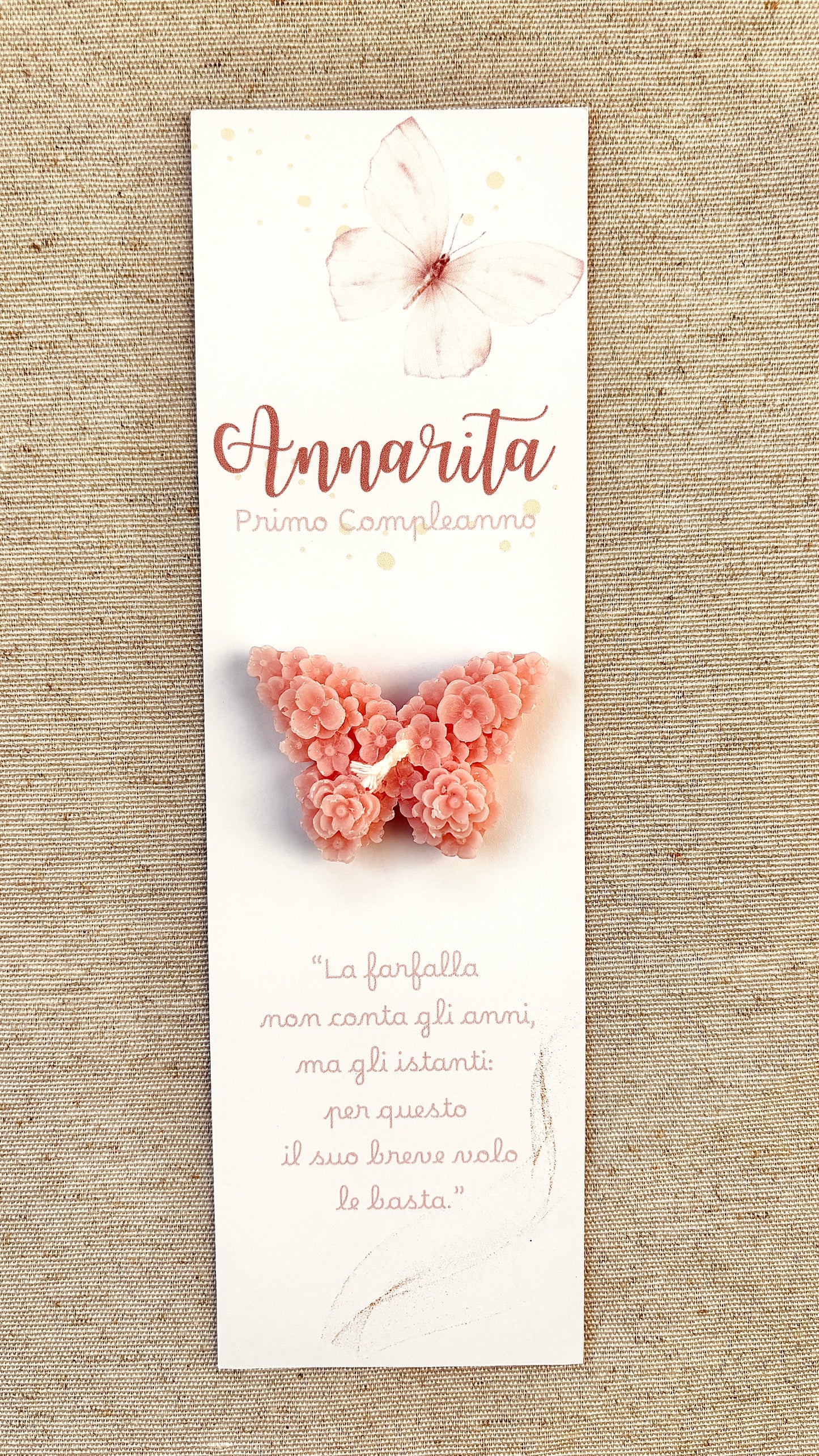 Baptism favor with natural wooden pencil, personalized engraving