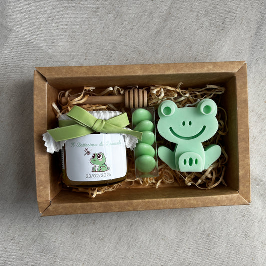 Baptism favor Little Prince themed box with 140g honey and scented cloud candle or essence burning wafers