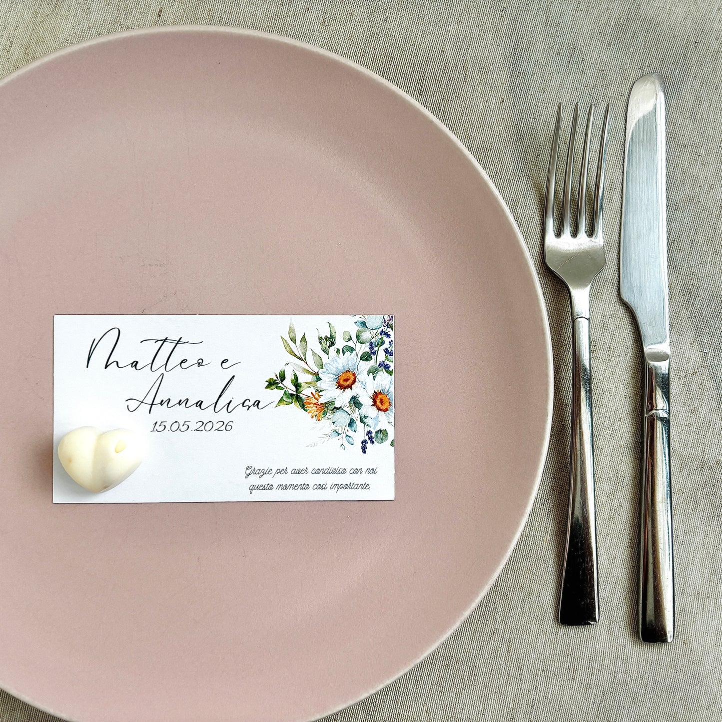Baptism favor with natural wooden pencil, personalized engraving