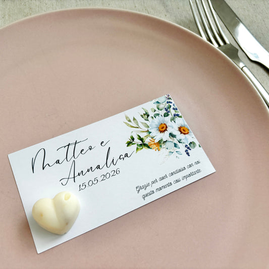 Baptism favor with natural wooden pencil, personalized engraving
