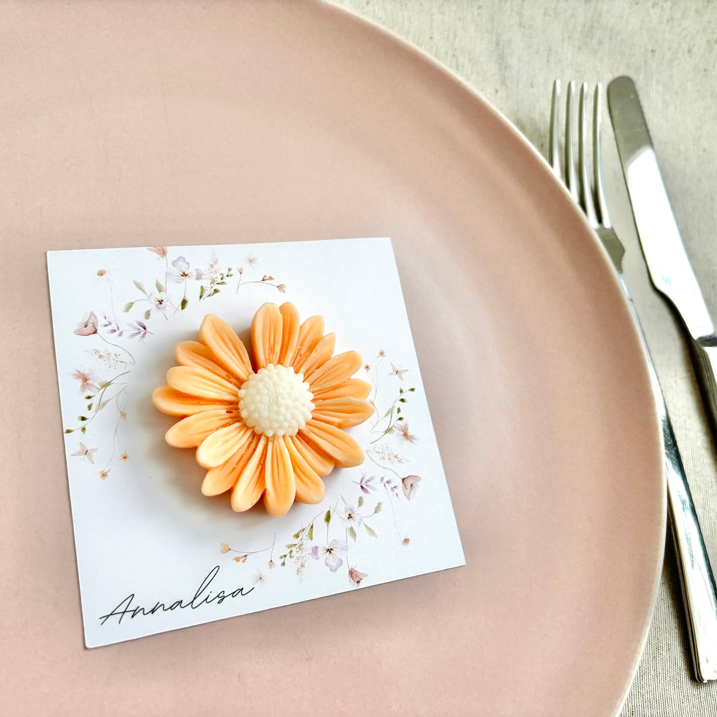 Baptism favor with natural wooden pencil, personalized engraving