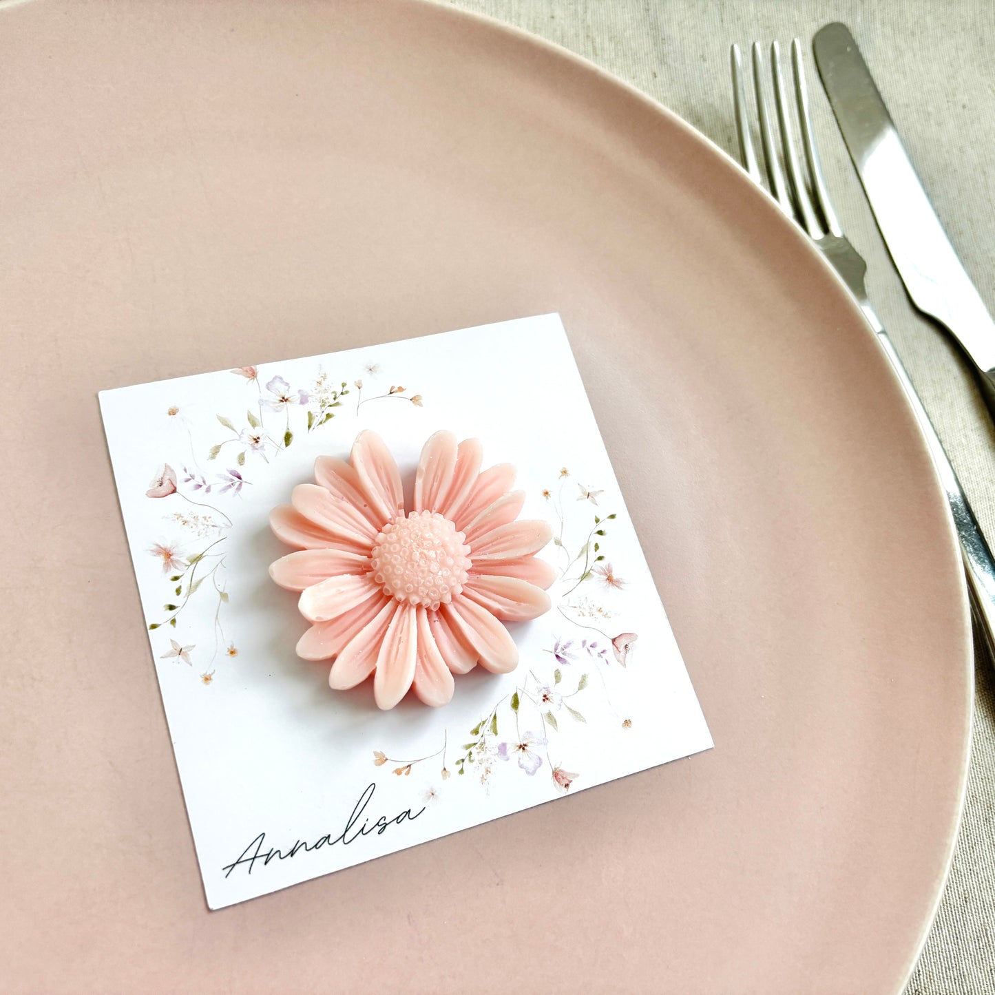 Baptism favor with natural wooden pencil, personalized engraving