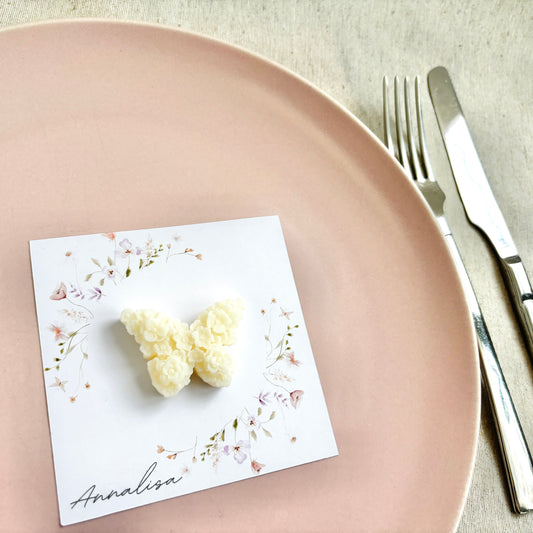 Baptism favor with natural wooden pencil, personalized engraving