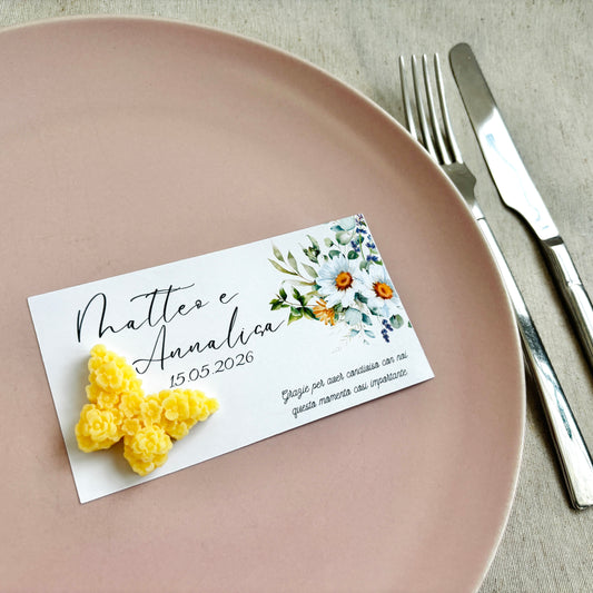 Baptism favor with natural wooden pencil, personalized engraving