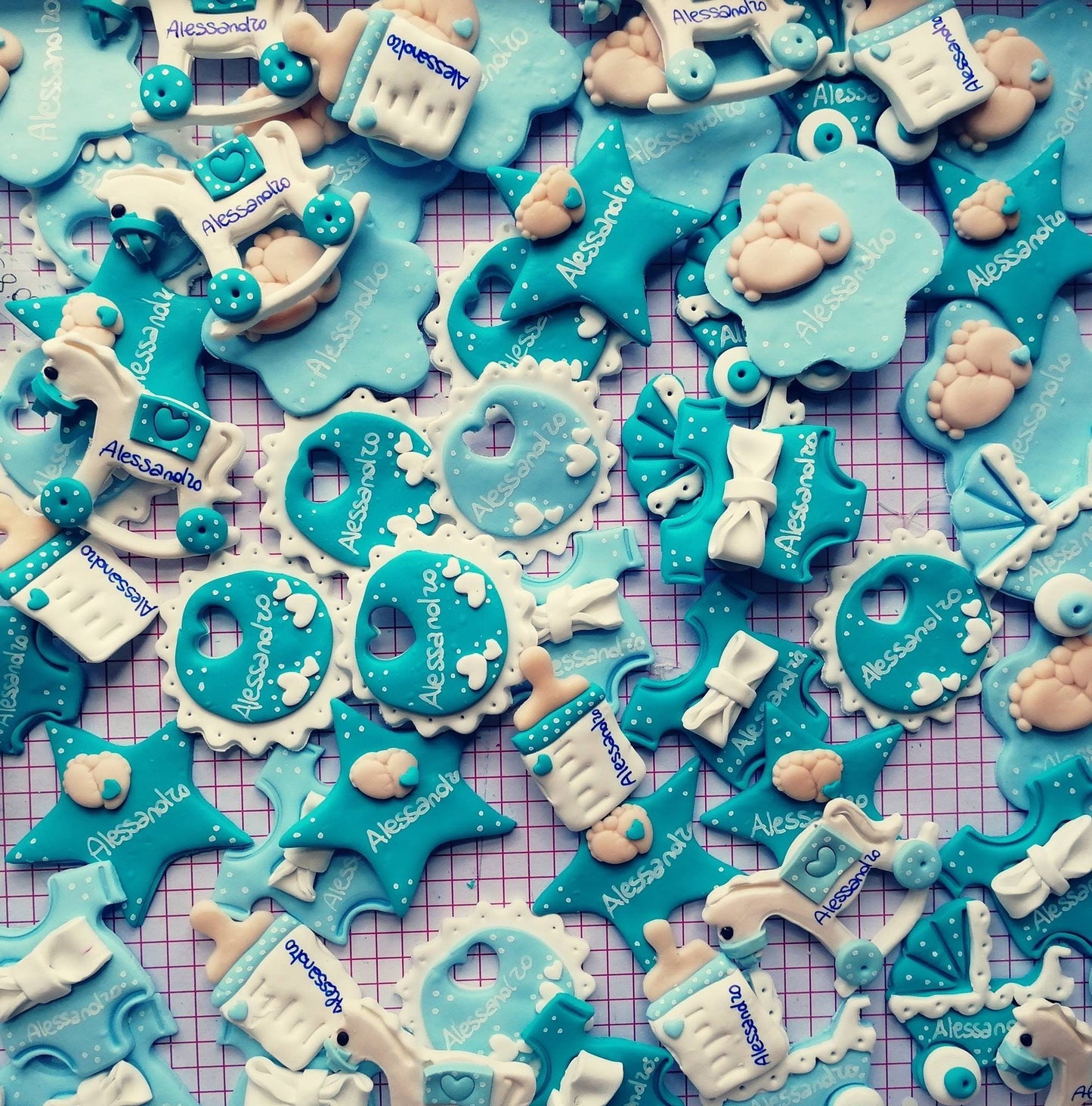 Bomboniera Nascita Battesimo Calamite a pois con nome personalizzabile compleanno, baby shower