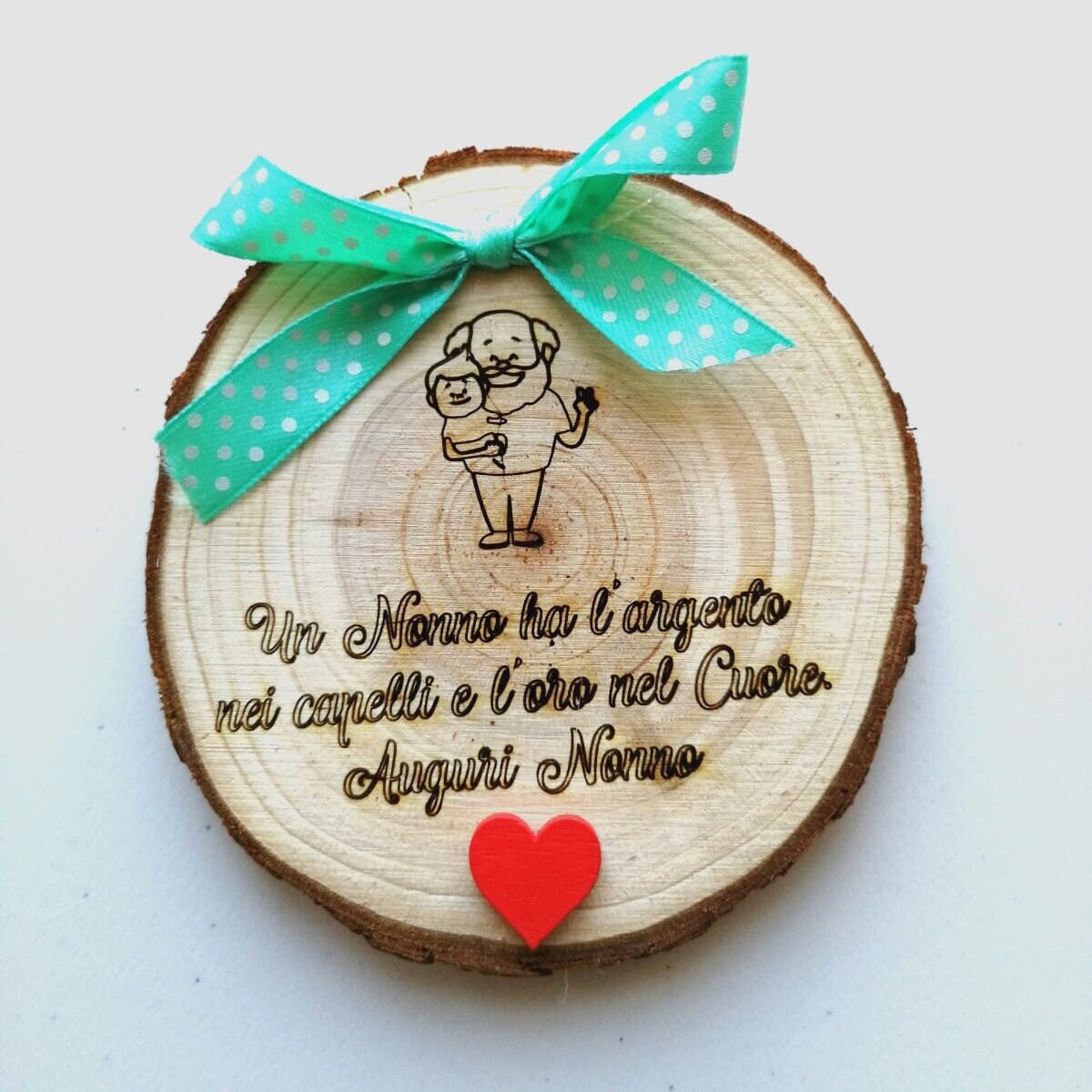 WOODEN log for GRANDPARENTS party customizable Christmas