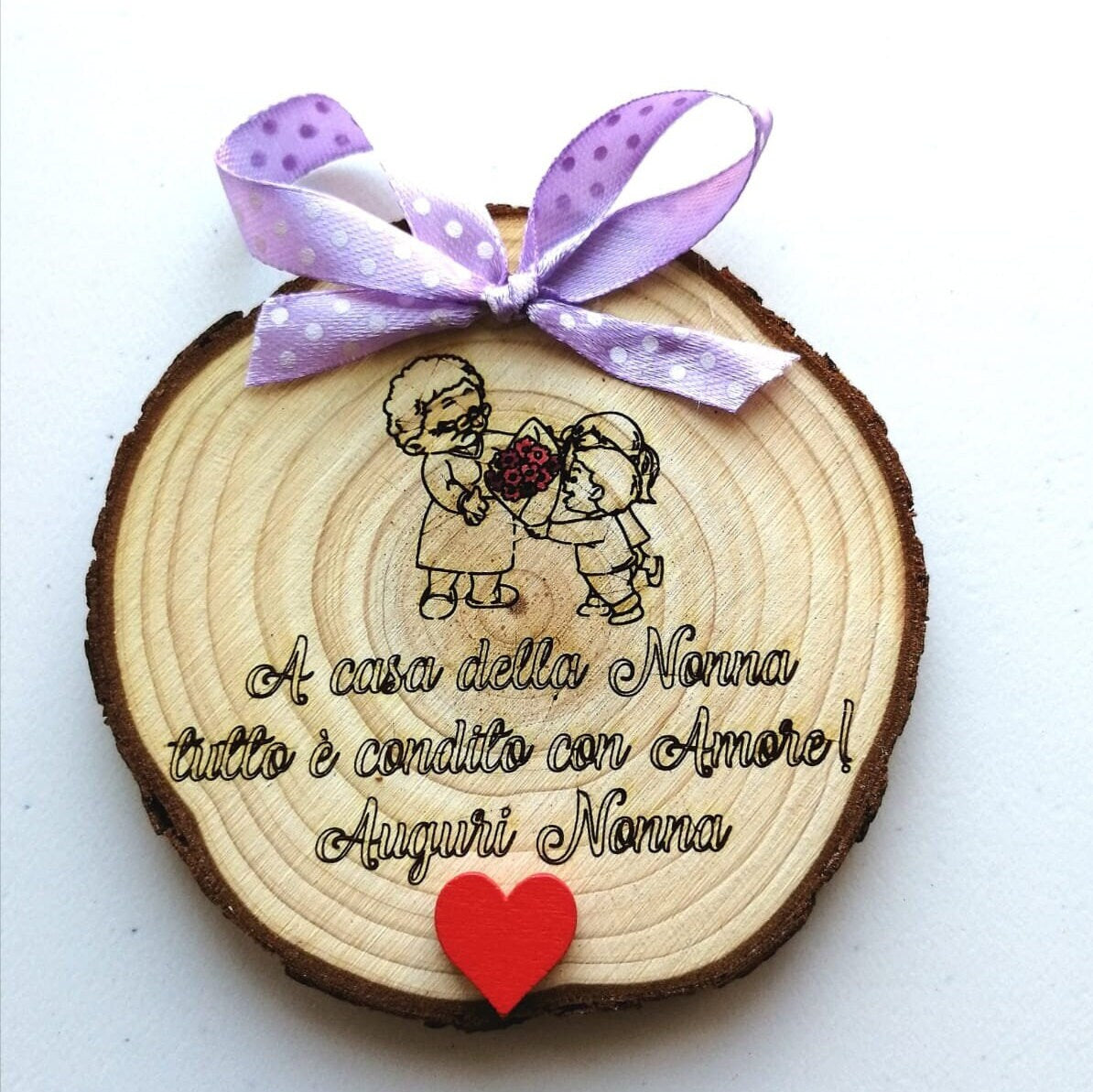 WOODEN log for GRANDPARENTS party customizable Christmas