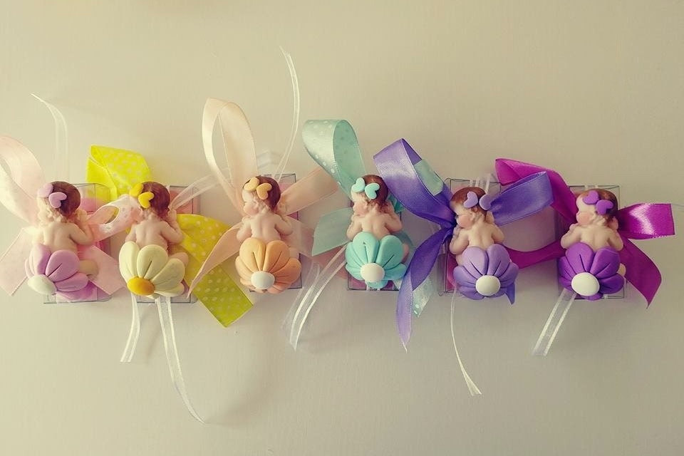 GIRLS IN FIMO favors birth baptism events anniversaries
