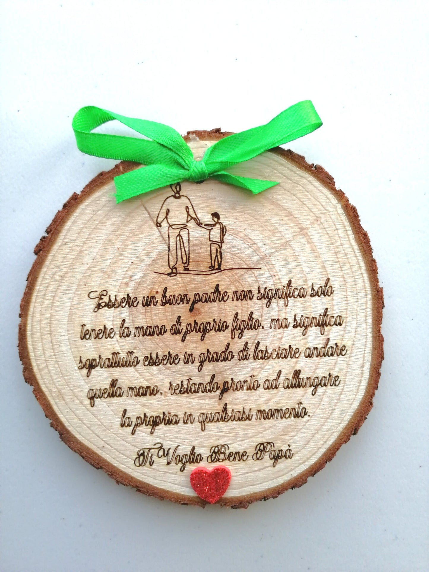 Idée cadeau FÊTE DES PÈRES, bûche en bois personnalisable papa fête des pères diamètre 10cm