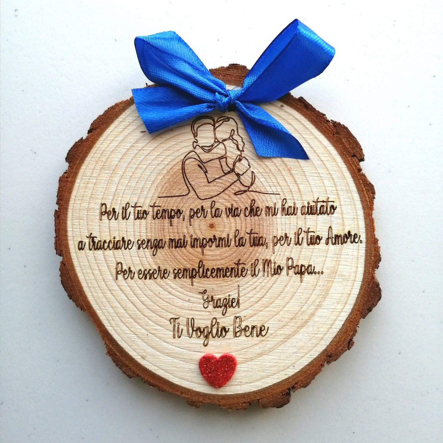Idée cadeau FÊTE DES PÈRES, bûche en bois personnalisable papa fête des pères diamètre 10cm