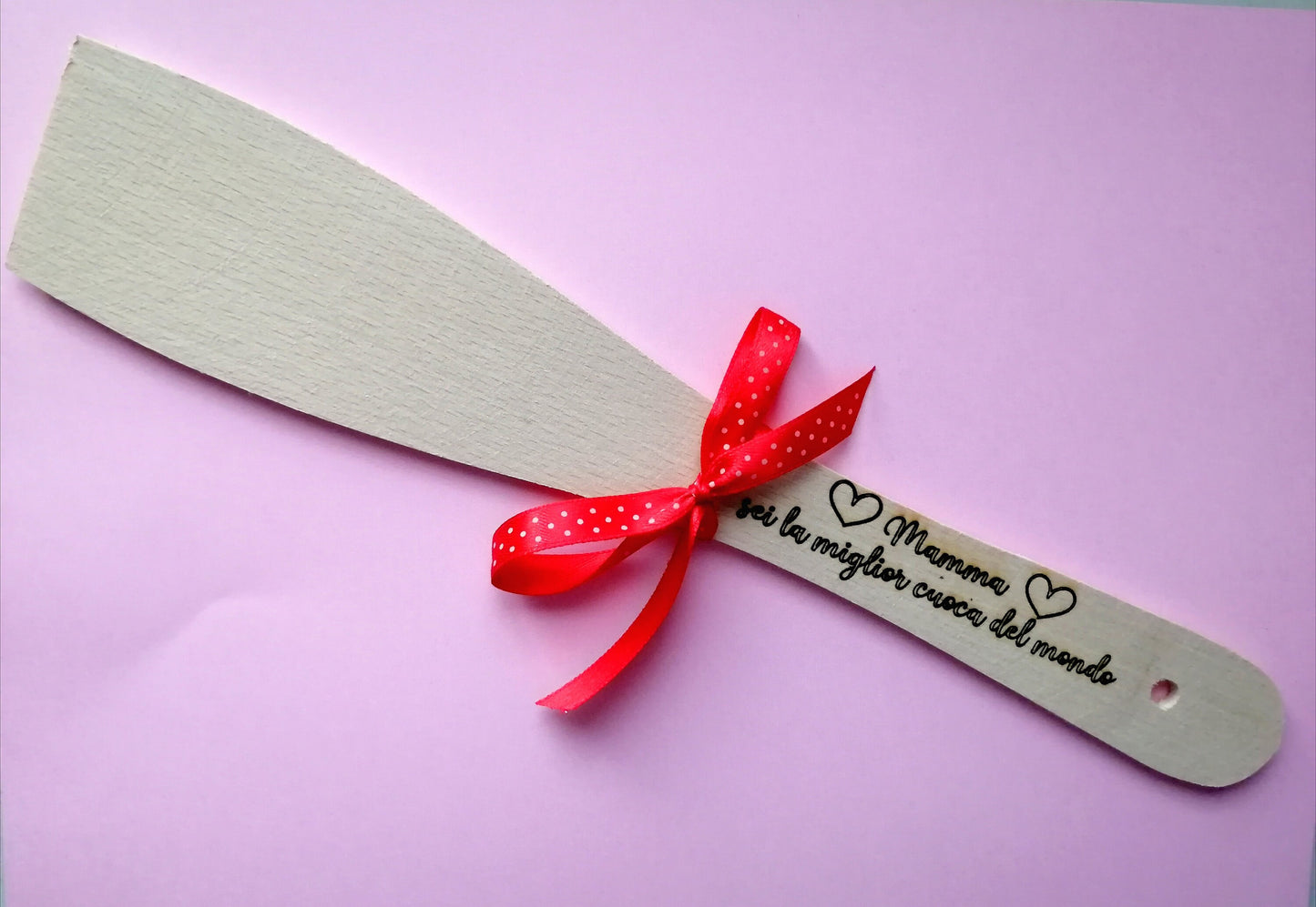 Idea regalo FESTA DELLA MAMMA mestolo in legno con incisione personalizzata mother's day