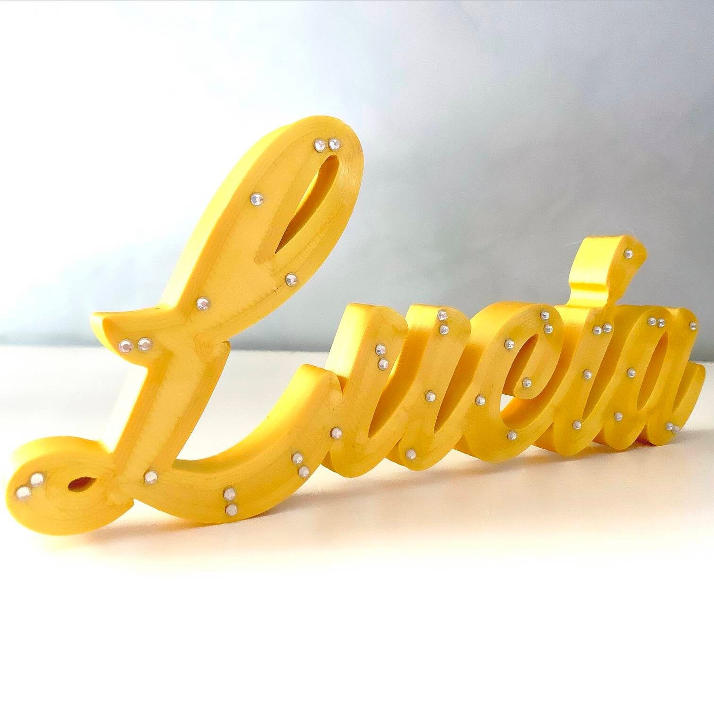 Prénom personnalisé imprimé en taille 3D pour chambre/chambre 22 cm fabriqué à la main