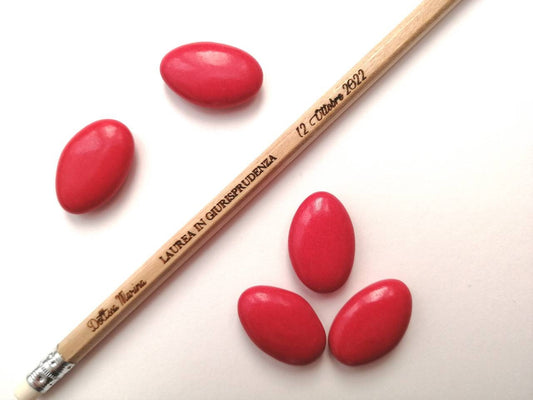 Original graduation favor wooden pencil with personalized engraving