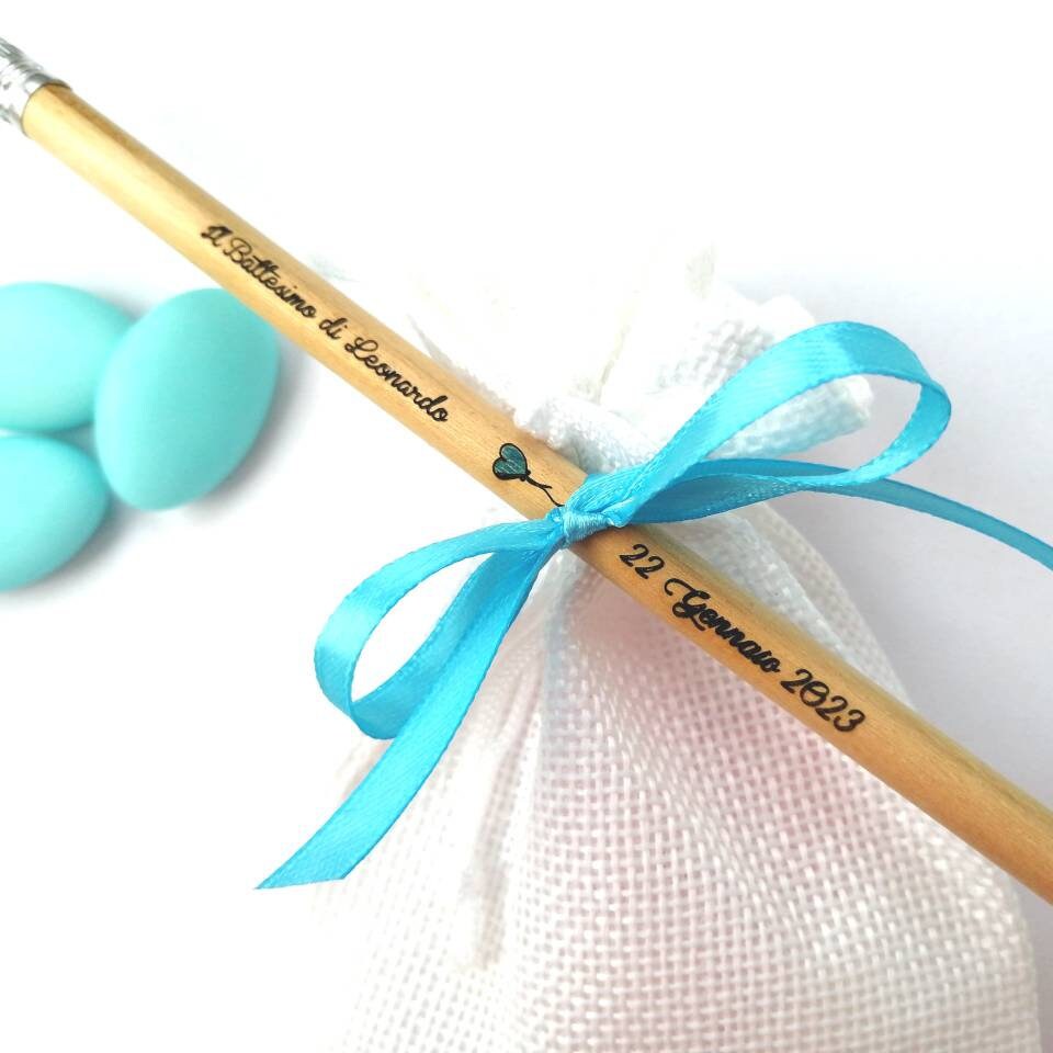 Cheap personalized engraving natural wooden pencil birth favor