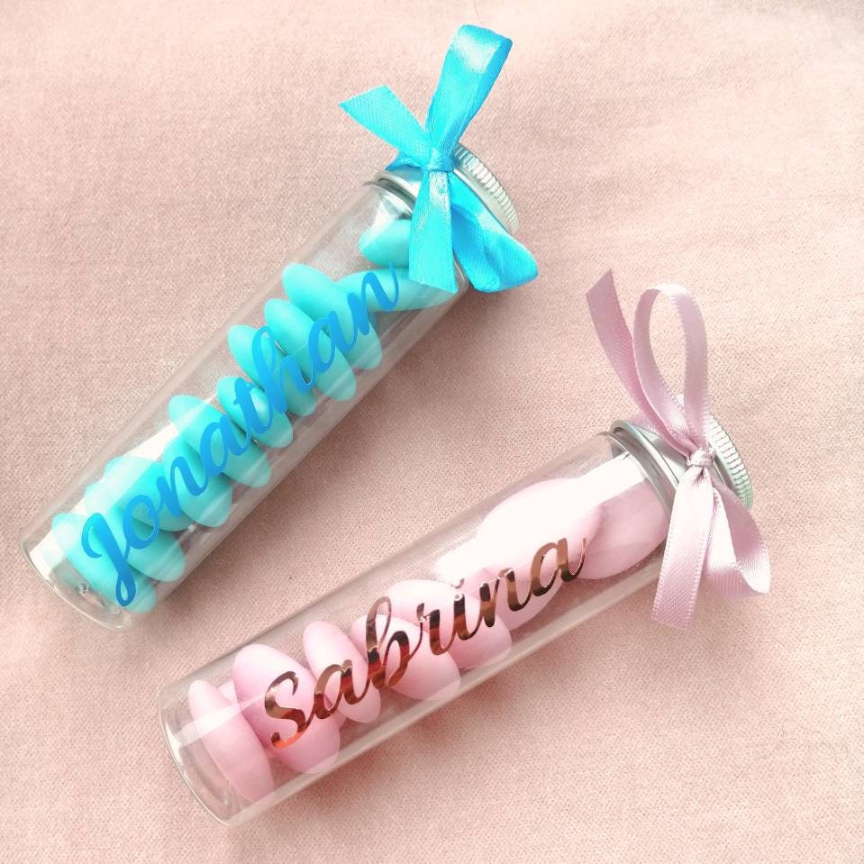 Plexiglass confetti holder with personalized name 12cm x 3cm Birth Baptism Communion Confirmation Birthday