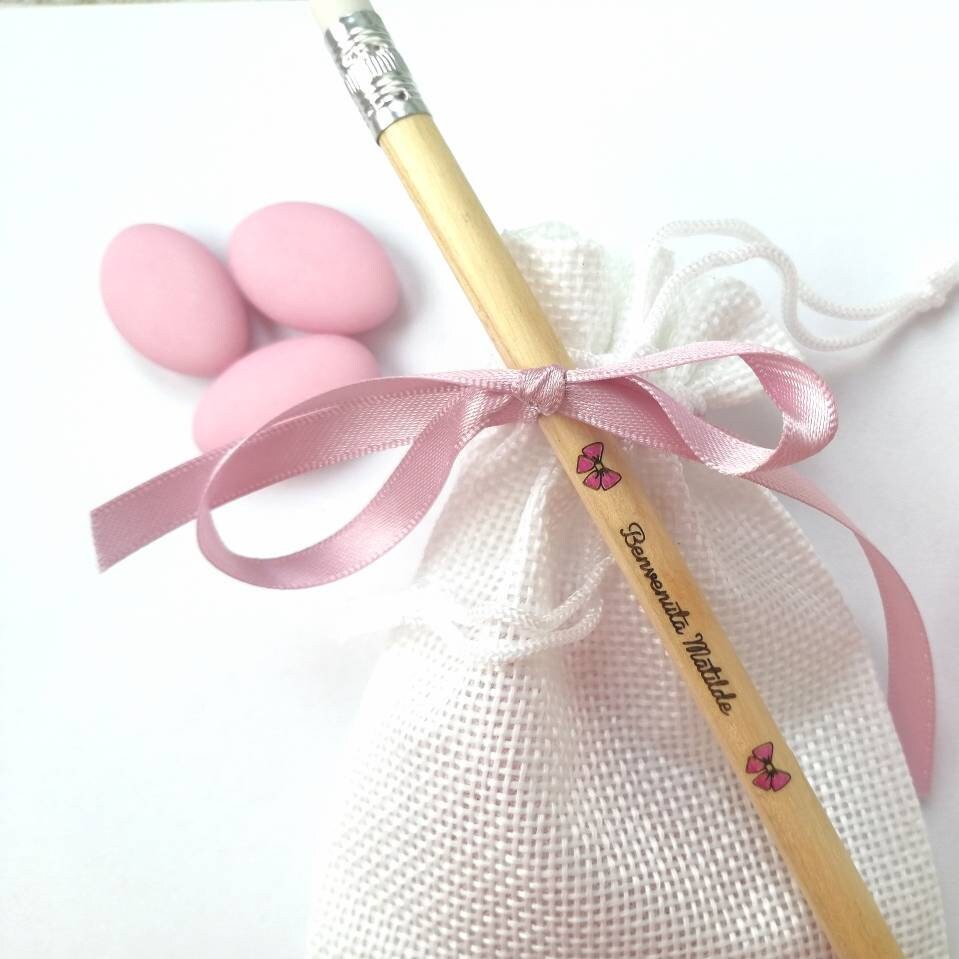 Cheap personalized engraving natural wooden pencil birth favor