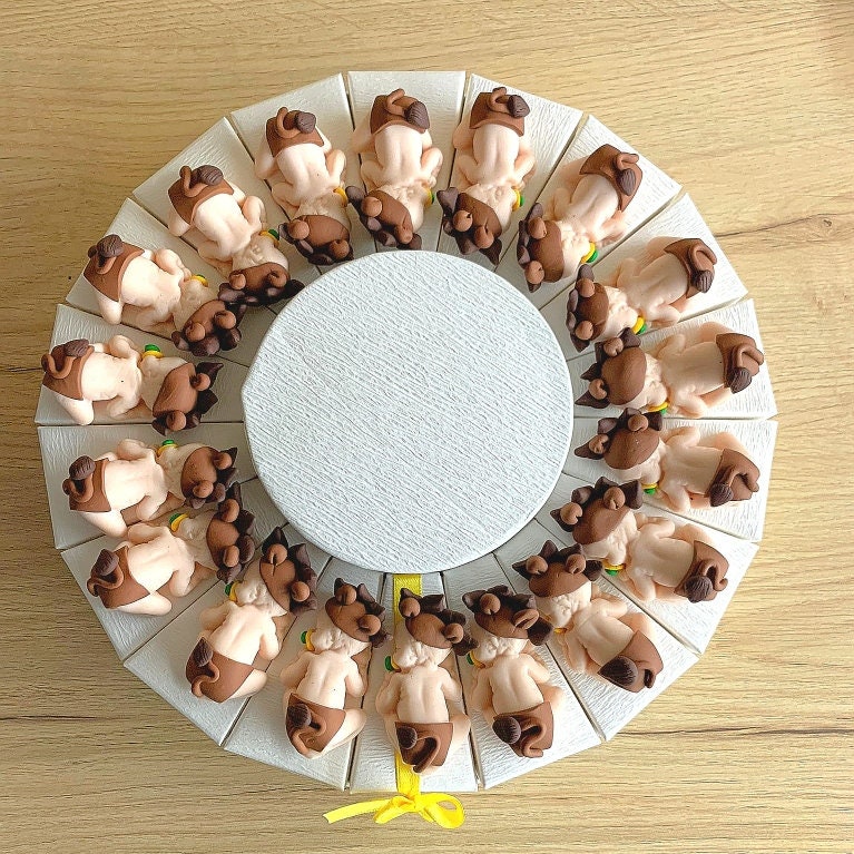 Fimo favor for baby lion safari in fimo for birth, baptism, first birthday Lion King Lion sugared almond cake