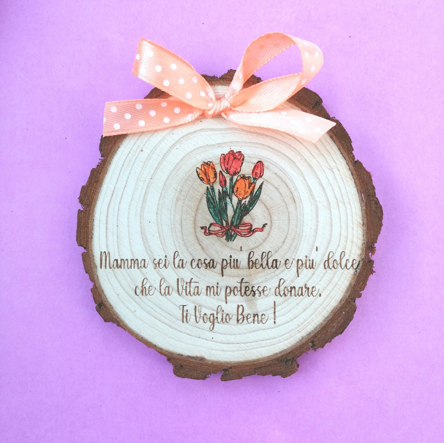 MOTHER'S DAY customizable wooden log mom mother's day diameter 10cm