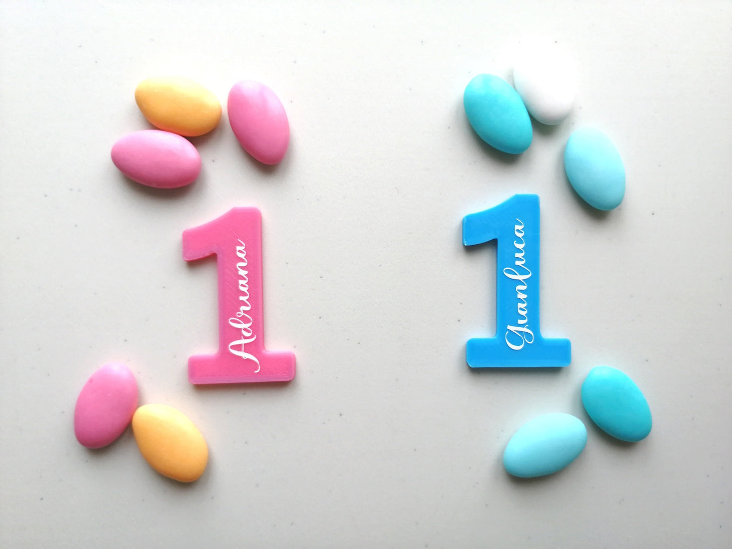 Aimant faveur pour premier anniversaire bébé premier anniversaire bébé bleu clair rose