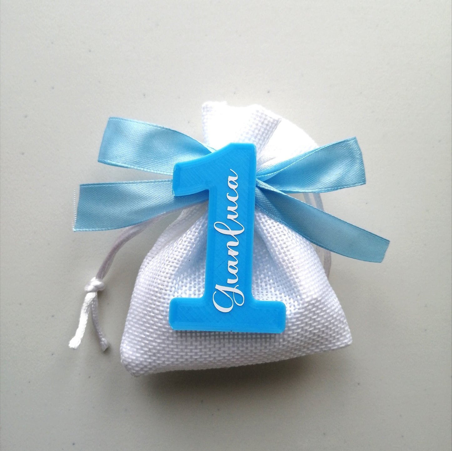 Aimant faveur pour premier anniversaire bébé premier anniversaire bébé bleu clair rose