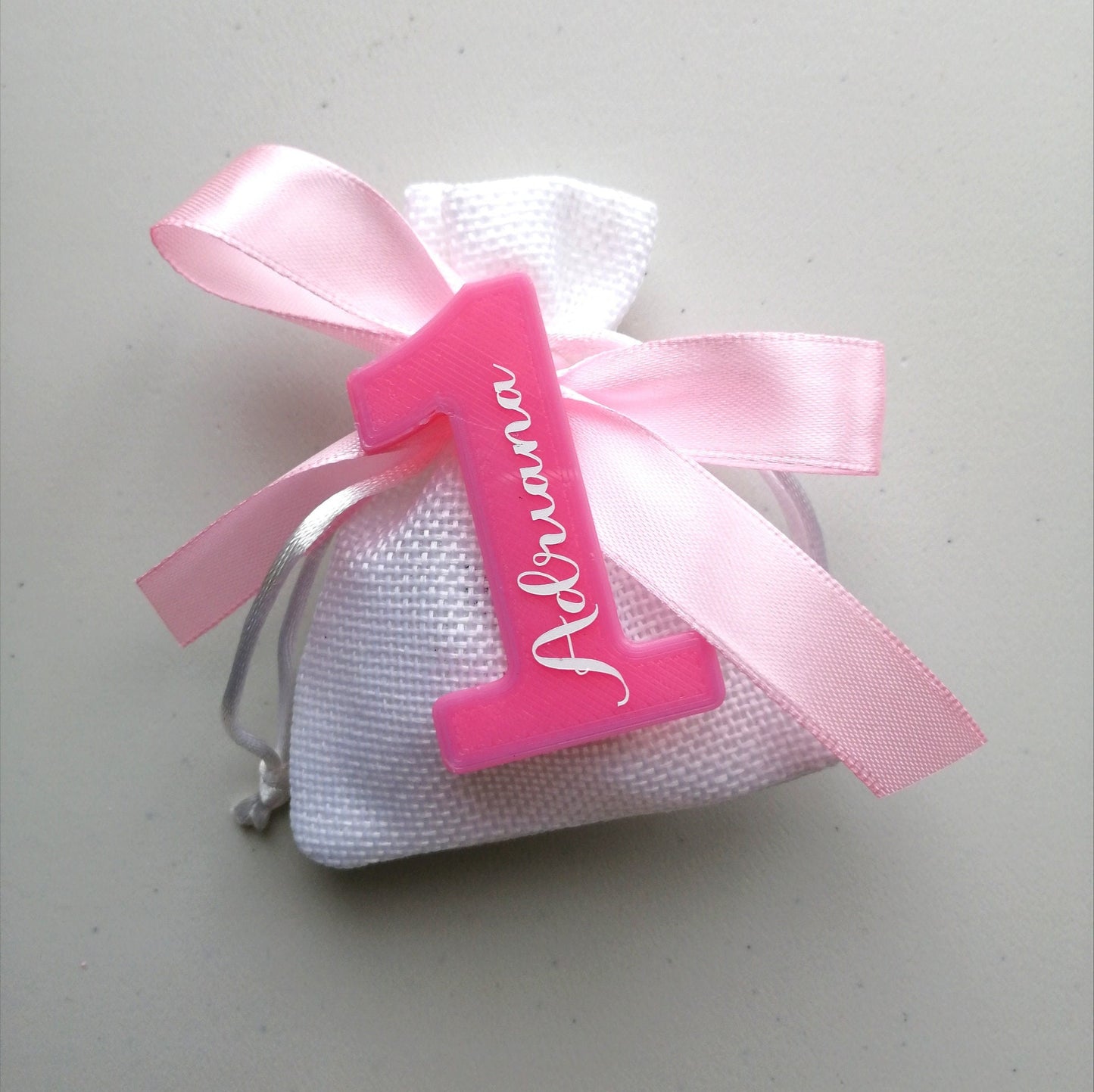 Aimant faveur pour premier anniversaire bébé premier anniversaire bébé bleu clair rose