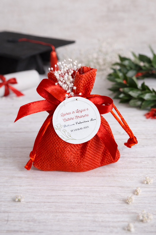 Sac de confettis GRADUATION avec étiquette personnalisée avec hibou de graduation fait à la main