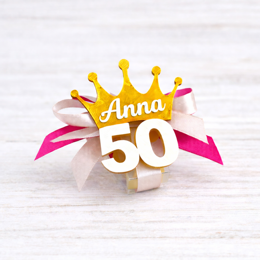 Bomboniere 50 compleanno 50 anni birthday calamite con nome personalizzabile
