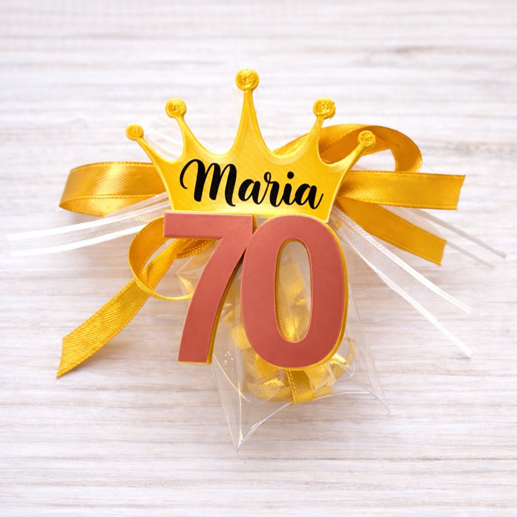 Bomboniere 70 compleanno 70  anni birthday calamite con nome personalizzabile