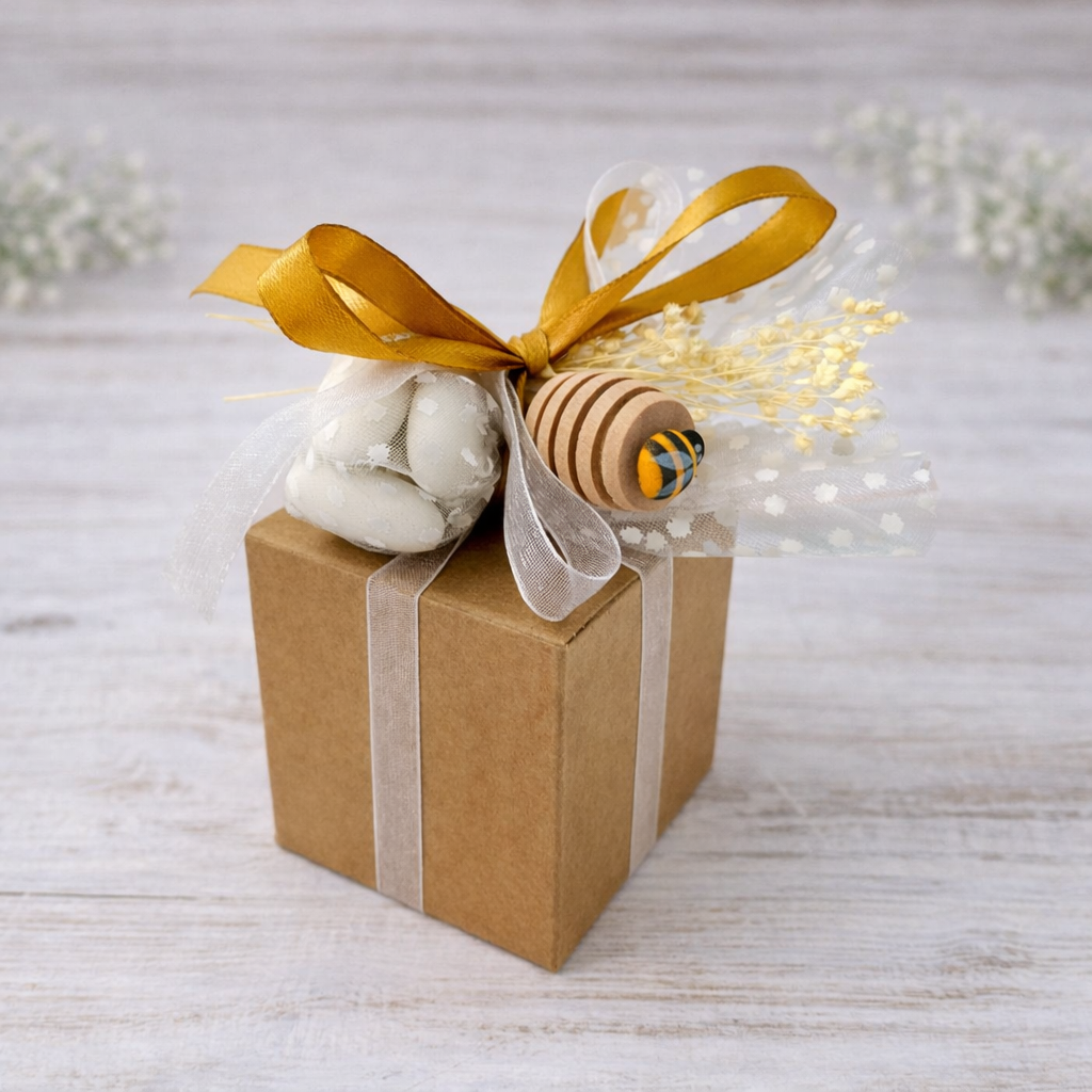 Bomboniera Matrimonio Barattolino Miele millefiori artigianale 50 gr-140gr-250 gr, color dorato e rosa etichetta personalizzabile