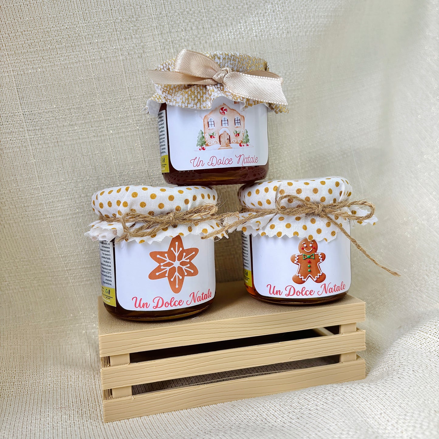 Wedding Favor Jar of artisanal wildflower honey 50 gr-140gr-250 gr, gold and pink color, customizable label