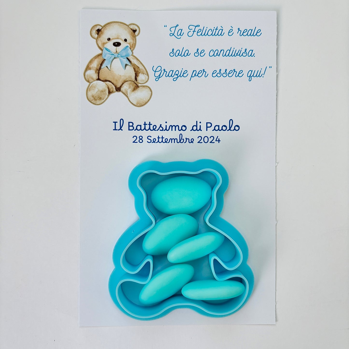 Cookie cutter bear, cutter, baptism favor placeholder birth birthday customizable