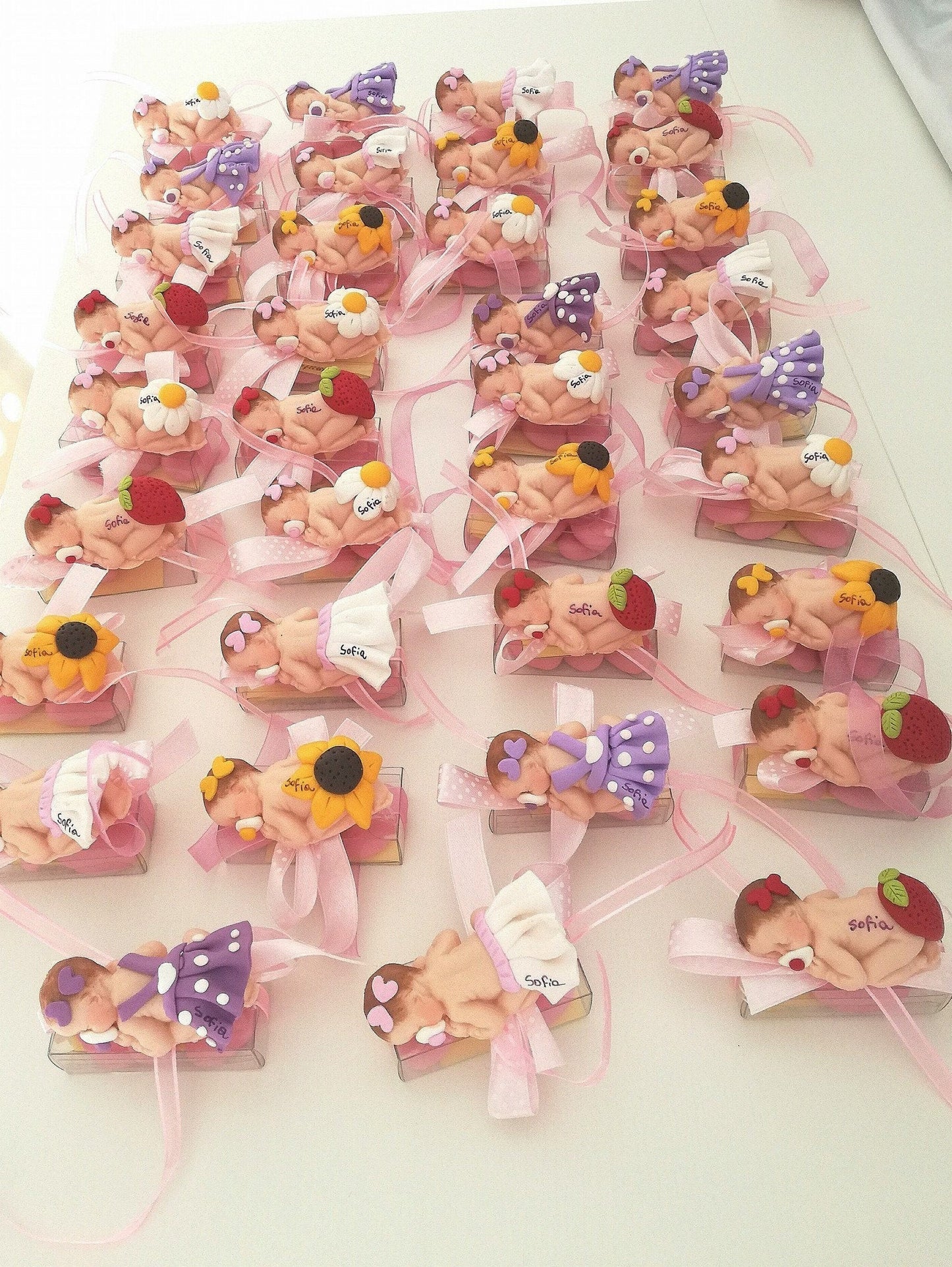 Cadeaux de naissance et de baptême pour BÉBÉ/FILLES en fimo