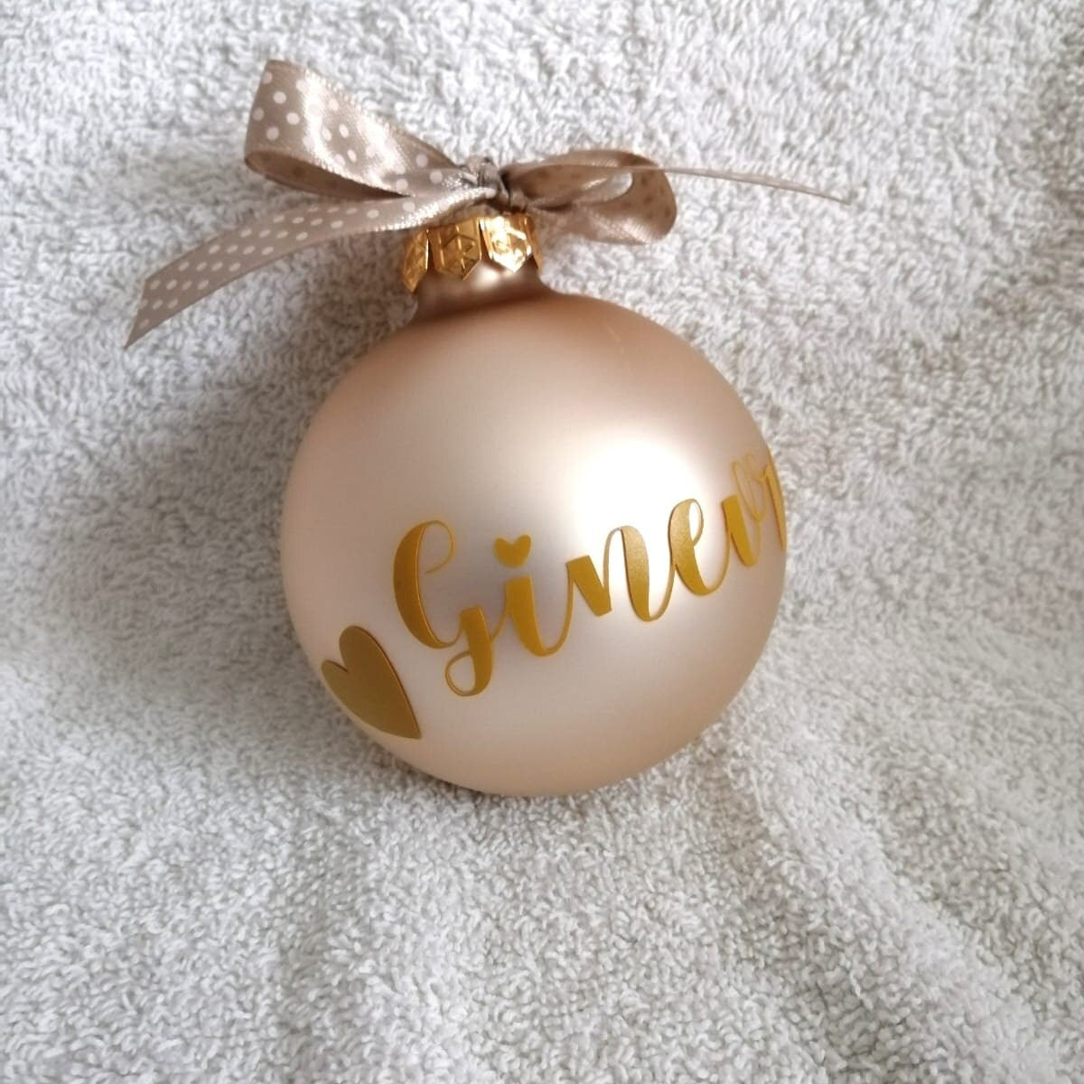 Personalized glass Christmas bauble 8cm Christmas decoration sphere, personalized tree decorations with name of boy/girl/mum/dad