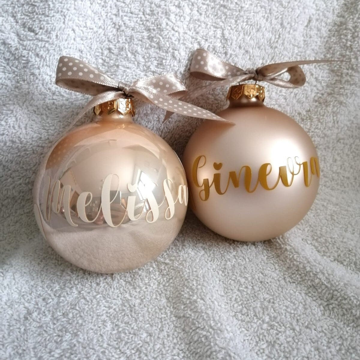 Personalized glass Christmas bauble 8cm Christmas decoration sphere, personalized tree decorations with name of boy/girl/mum/dad