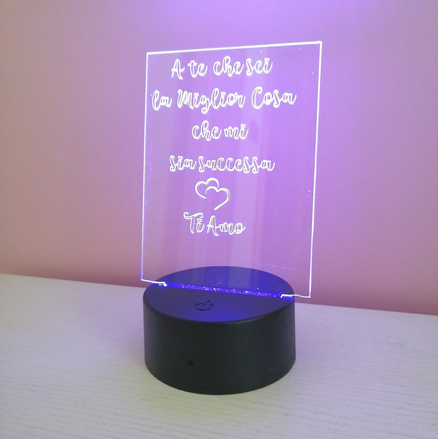 gift idea LED VALENTINE'S DAY lamp with personalized love anniversary engraving