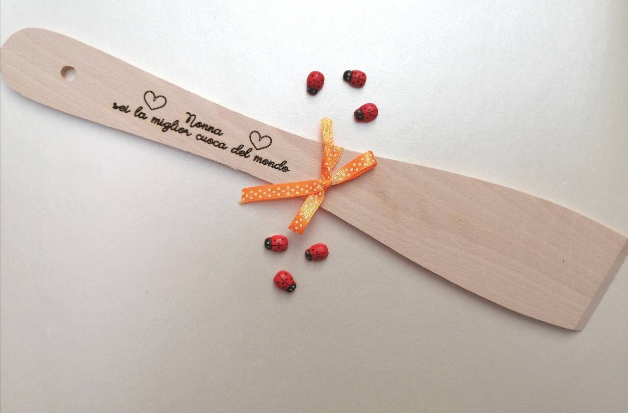 GRANDPARENTS' DAY gift idea wooden ladle with personalized engraving Grandma