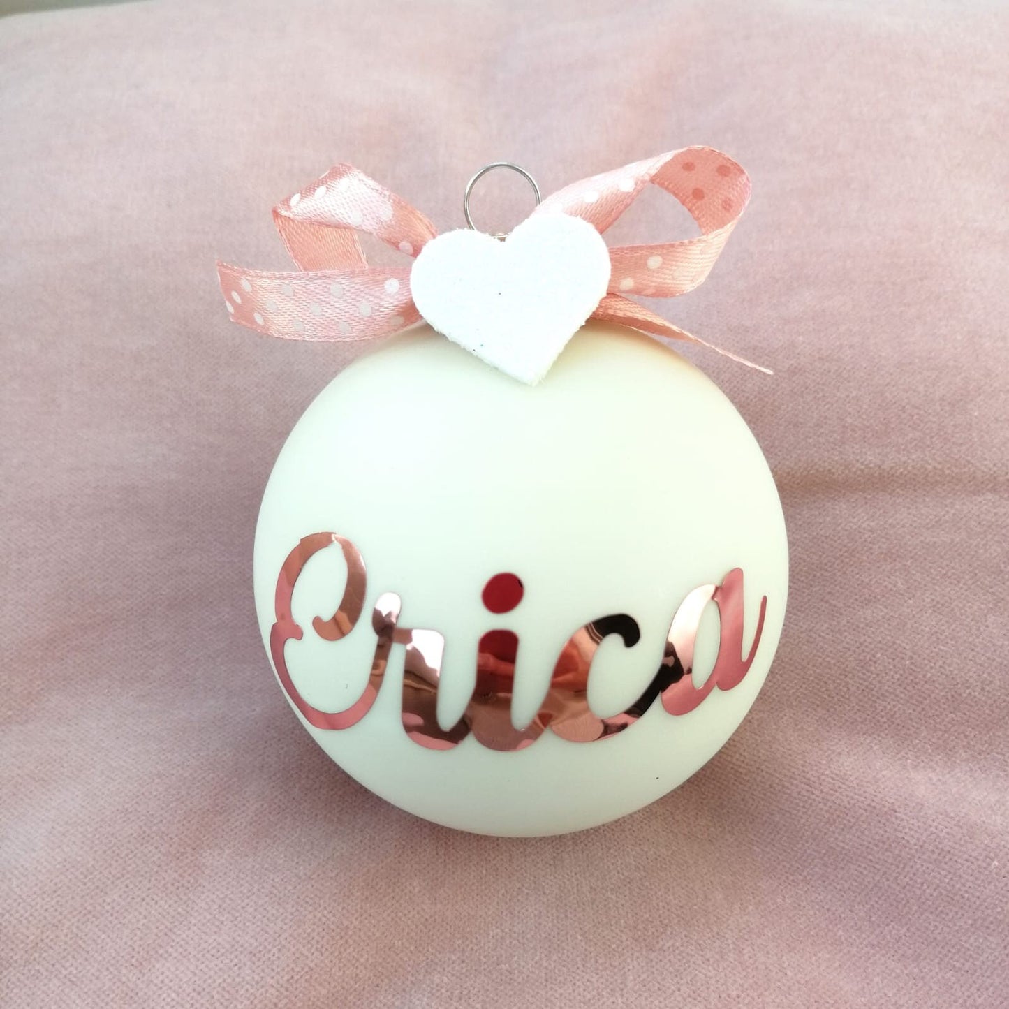 8cm Glass Christmas bauble personalized Christmas decorations, personalized tree decorations with name of boy/girl/mum/dad