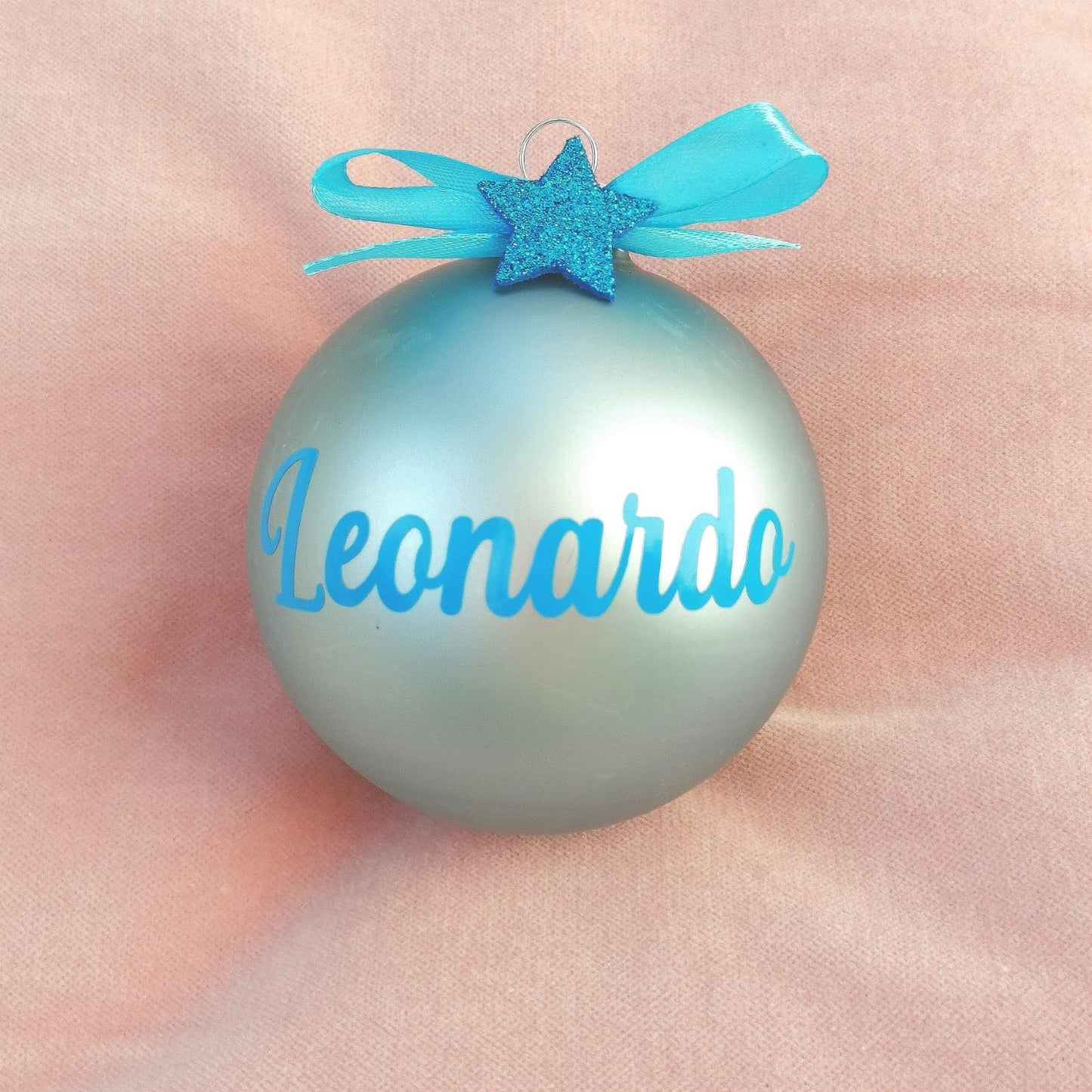 8cm Glass Christmas bauble personalized Christmas decorations, personalized tree decorations with name of boy/girl/mum/dad