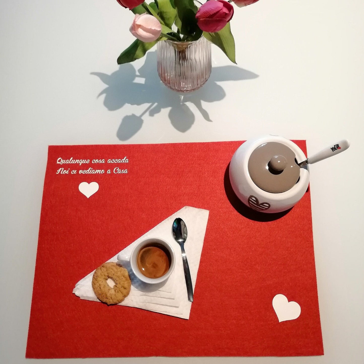 Breakfast placemat, customizable Valentine's day gift idea, 30cm x 20cm