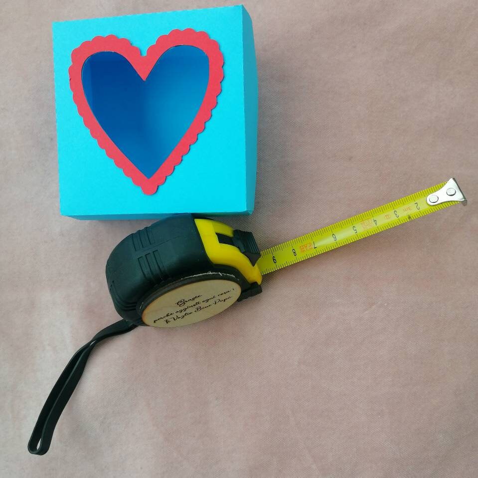 FATHER'S DAY gift idea - 3m measuring tape - with customizable phrase + gift box with heart