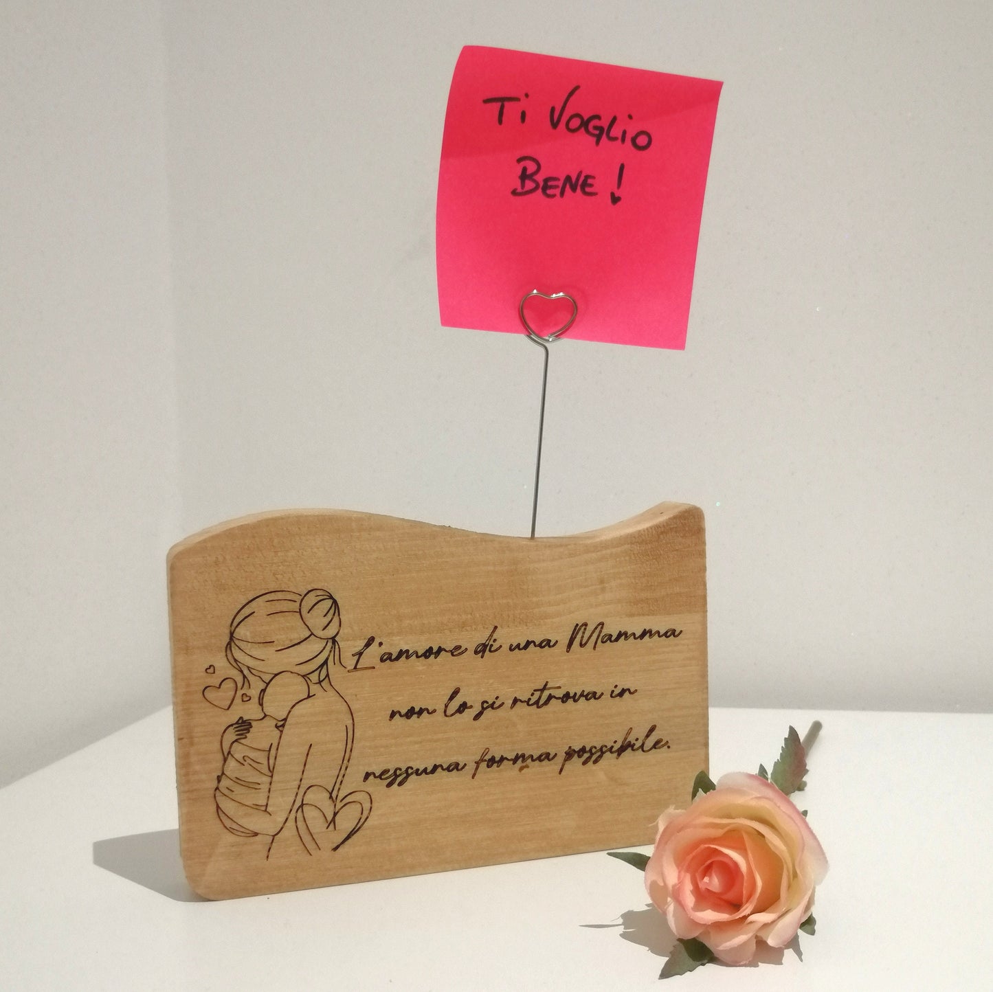 Cadre photo en bois Idée cadeau pour la fête des mères, fête des mères, maman, taille 15cm x 10cm