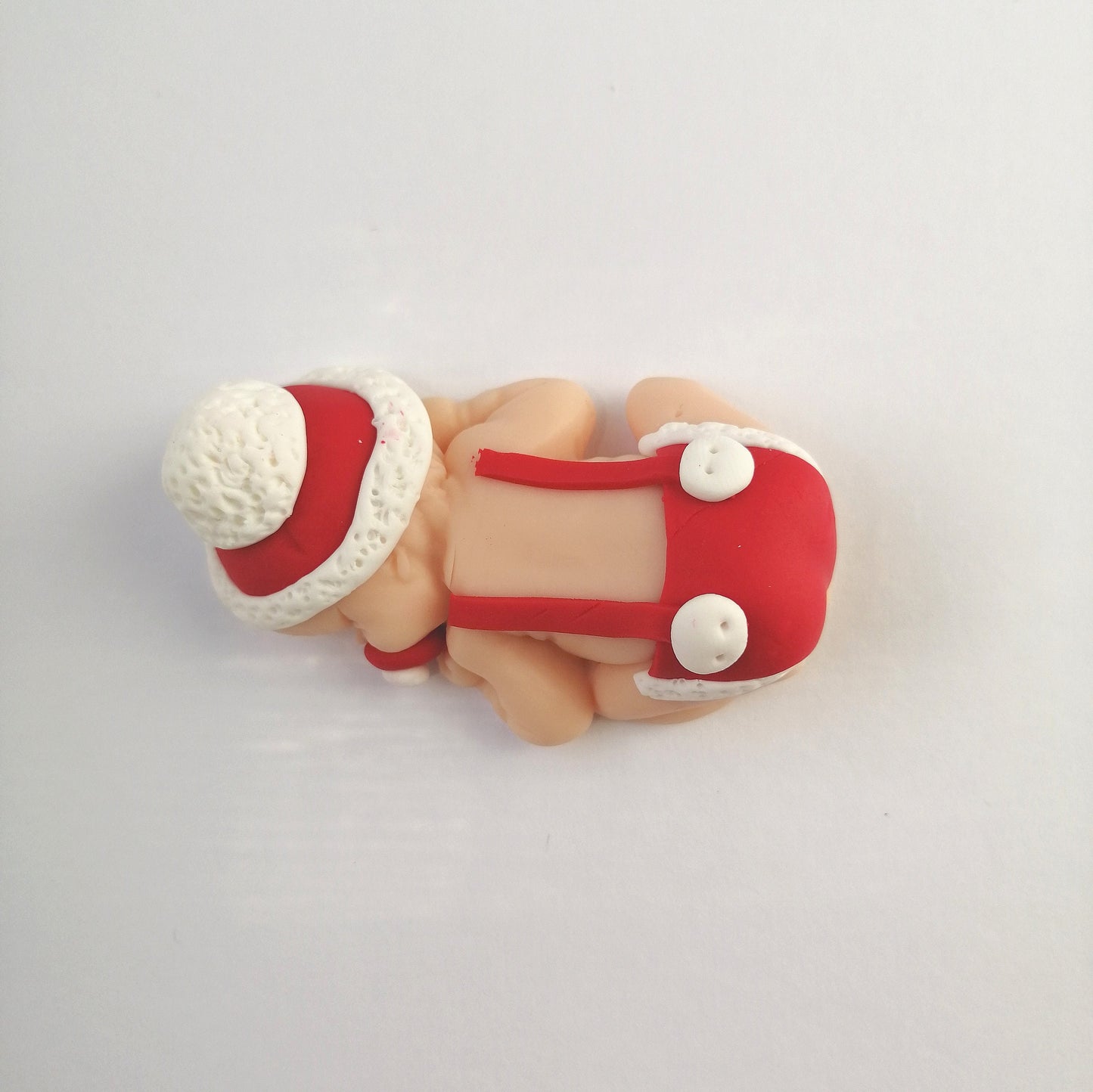 Bomboniera nascita/battesimo per bimbo in fimo Natale cappellino Babbo Natale Christmas Noel